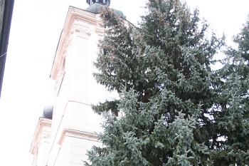 Jihozápadní věž kostela a soutka mezi ním a konventem (© Ivan Grisa, 12/2008)