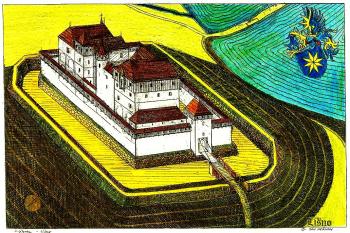  hrad Líšno ve 14. století (© jan heřman, 05/2014)
