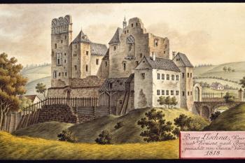 Hrad ne obr. I.A.Venuta z roku 1818 (© J. A. Venuto, 1818)