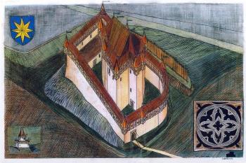 jižní předsunutá bašta, II. stavební fáze, po požáru 1500 (© jan heřman, 09/2013)
