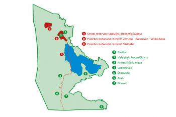 Mapka NP Sjeverni Velebit. (zdroj: http://www.np-sjeverni-velebit.hr)