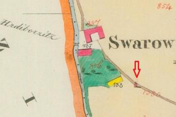 kape na mapě z roku 1833 ( © zdroj: http://vodnimlyny.cz)