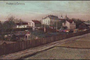 Budova kláštera s kostelem (původně zámek) v roce 1913. (© zdroj: http://www.fotohistorie.cz)