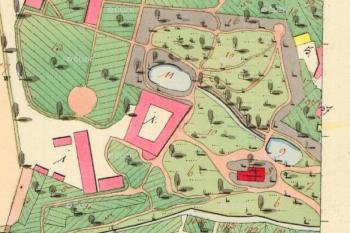 Zámecký areál kolem r. 1825. ( © zdroj: http://archivnimapy.cuzk.cz)