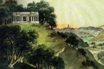 Kolonáda v roce 1828, zachytil F. Richter. ( © zdroj: http://www.byciskala.cz)