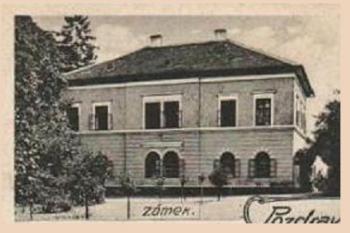 Zámek na staré pohlednici (výřez) kolem r. 1923. (© zdroj: http://www.fotohistorie.cz)