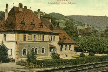Skalní sklep na pohlednici kolem r.1930. (© Zdroj: http://www.skalnisklep.cz)