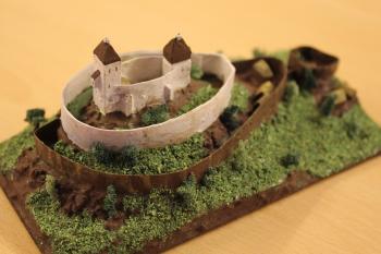 Hypotetická podoba hradu ve 15. stol. (© Luděk Vláčil 02/2017)