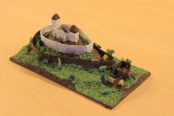 Hypotetická podoba hradu ve 15. stol. (© Luděk Vláčil 02/2017)