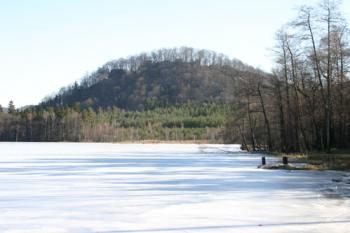 Děvín od Hamerského rybníka (© Zdeněk Kučera 02/2004)