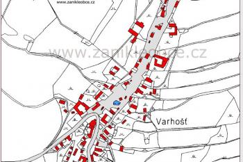  Katastrální mapa 1945 ( © zdroj: http://www.zanikleobce.cz)