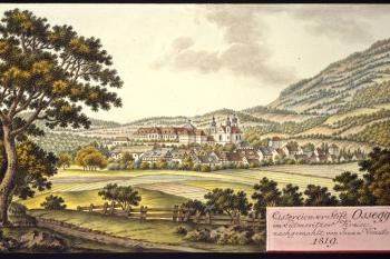 Klášter na obr. I.A.Venuta z roku 1819 (© Ing. Karel Kubín, 09/2017)