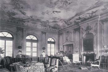 Hlavní sál kaštěa v Dolné Krupé. Rok 1900. (zdroj: Szalon Újság) (© zdroj: http://plus.sme.sk)