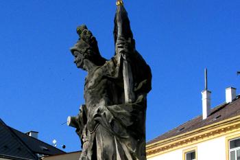 Socha sv. Floriana s kašnou na náměstí v Moravské Třebové ( © Pavel Vítek 05/2016)