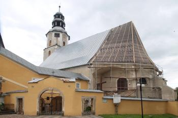 Kostel během rekonstrukce v r. 2016. (© Luděk Vláčil 07/2016)