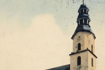 Kostel na dobové pohlednici (© zdroj: http://dolny-slask.org.pl)