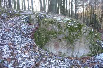 Skalní podloží v jižní části hradního areálu (© Dušan Dohňanský 02/2014)
