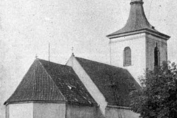 pohled od severovýchodu, před r. 1910 (© Josef Soukup: Soupis památek historických a uměleckých v Království Českém, sv. 33 Politický okres písecký, Archaelogická komise při České akademii císaře Františka Josefa pro vědy, slovesnost a umění, Praha 1910)