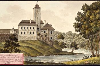 Zámek na obr. I.A.Venuta z r. 1819 (©)