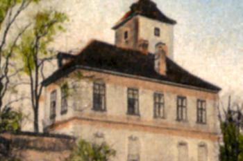 zámek od jihozápadu na pohlednici z r. 1914 (© Aleš Novák: Neratovice a okolí na starých pohlednicích, Baron, Hostivice 2007)