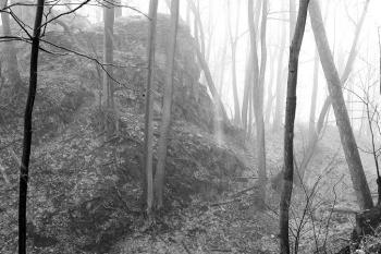 severní čelo jádra hradu od severovýchodu ( © Jan P. Štěpánek 01/2008)