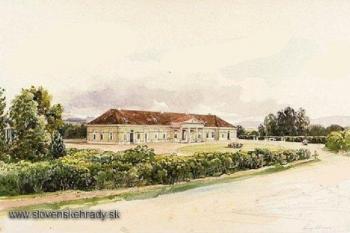 Gbeľany - klasicistní kúria -Thomas Ender (kolem r. 1850) (© zdroj:http://www.slovenskehrady.sk/)