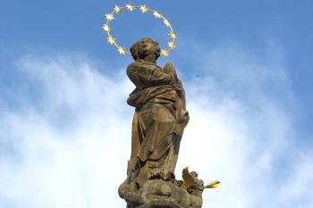 Morový sloup se sochou Panny Marie Immaculaty v Lanškrouně ( © Pavel Vítek 05/2017)