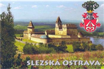 Rekonstrukce hradu pro dobu kolem roku 1580 s erbem Sedlnických z Choltic ( © R.Vojkovský)