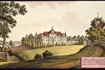 Jemniště na obr. J. A. Venuta z roku 1819 (© J. A. Venuto, 1819)