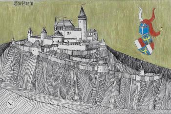rekonstrukce hradu podle R. Vojkovského (© jan heřman, 02/2012)