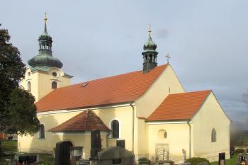 Kostel sv. Lukáše v Dřínově u Zlonic ( © Pavel Vítek 11/2017)