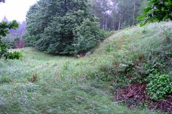 Příkop na severozápadě ( © Roman Řezáč 06/2004)