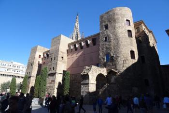 severozápadní úsek hradeb u katedrály s branou do města ( © Jan P. Štěpánek 04/2018)