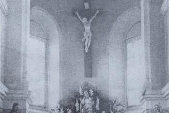 Interiér kaple (zdroj:https://www.geocaching.com/geocache/GC6R7MJ_klaster-dominikanek?guid=5712ffb0-592d-43ba-bf02-52afde88f818)