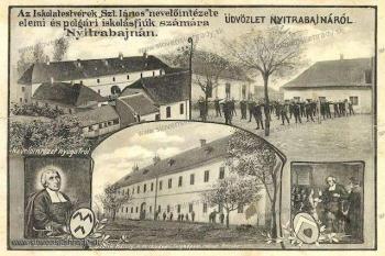 Ústav školských bratří - dobová pohlednice z r. 1912 (© zdroj:http://www.slovenskehrady.sk)
