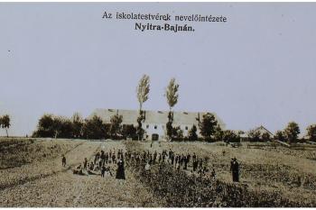 Ústav školských bratří sv. Jana de la Sella na pohlednici z r.1915. (©  foto informační tabule)