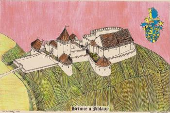 rekonstrukce hradu podle Z. Měřínského (© jan heřman, 02/2012)