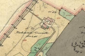 Bažantnice na Císařském povinném otisku map stabilního katastru Čech z roku 1842 (© zdroj: https://archivnimapy.cuzk.cz)
