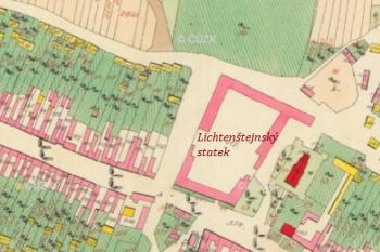 Císařský povinný otisk map stabilního katastru Moravy z r. 1827 ( © https://archivnimapy.cuzk.cz)