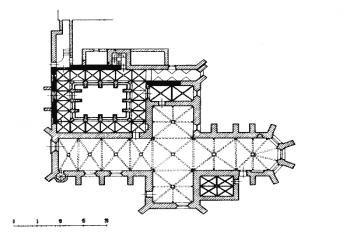 půdorys přízemí ( © Umělecké památky Moravy a Slezska, část 1 [A-I], Academia, Praha 1994)