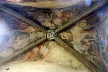 Freska čtyř evangelistů na stropě arkýřové kaple (© Johannes Cladis, 08/2015)