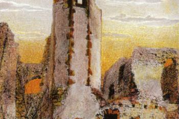 hradní palác na historické pohlednici (© SLÁMKA, Miroslav, ed. et al. Krajina hradov: slovenské hrady na starých pohľadniciach, IGES, Pezinok 2010)