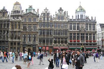  Domy na náměstí Grand Place v Bruselu ( © Pavel Vítek 09/2017)