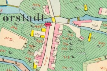 Kaple na na mapě z r. 1934. ( ©zdroj:https://archivnimapy.cuzk.cz)