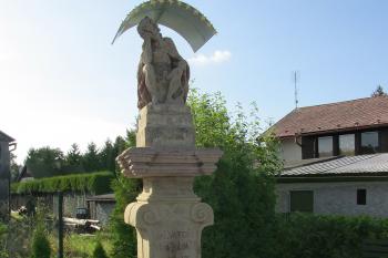 Zbičovaného odpočívajícího Krista v Markvarticích, místní části Jablonného v Podještědí ( © Pavel Vítek 09/2019)