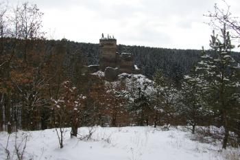 zasněžený Gutštejn (© Marek Moravec, 3/2006)