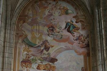 Barokní freska na západní stěně nejsevernější boční lodi (© Ivan Grisa, 09/2008)