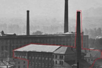Tkalcovna Málkovice od severu, 30. léta 20. století (© SOkA Frýdek - Místek)