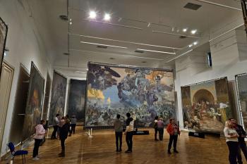Celkový pohled na expozici a výstavu Slovanské epopeje (© Jan P. Štěpánek  04/2024)