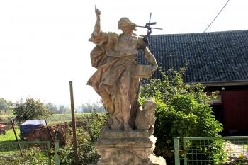Socha sv. Jana Křtitele v Mitrovicích u Moravičan ( © Pavel Vítek 10/2019)